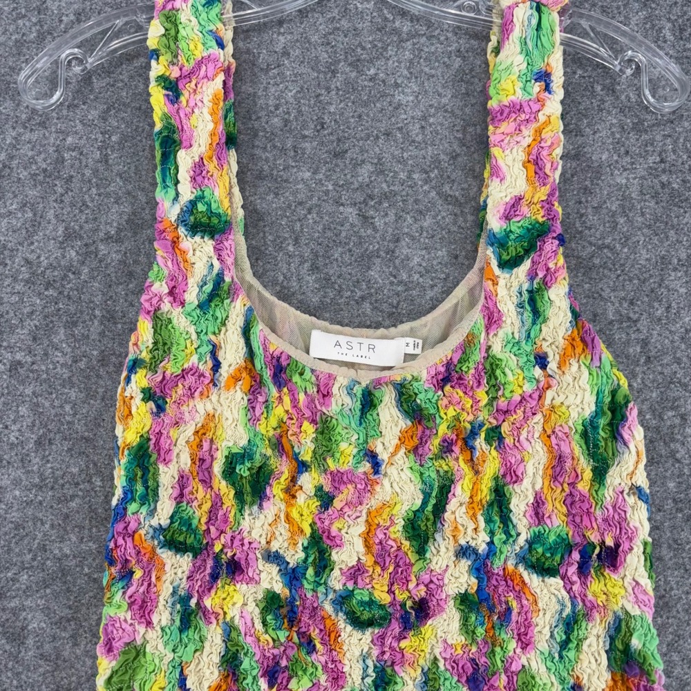 ASTR THE LABEL Lavender Multi Popcorn Textured Mini Dress ACDR102330 Womens M - Picture 9 of 10